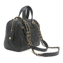 シャネル CHANEL マトラッセ スモール ボーリングバッグ AS5578 ブラック キャビアスキン ショルダーバッグ ゴールド金具