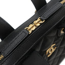 シャネル CHANEL マトラッセ スモール ボーリングバッグ AS5578 ブラック キャビアスキン ショルダーバッグ ゴールド金具