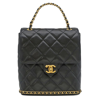 シャネル CHANEL マトラッセ チェーン バックパック AS4490 ブラック キャビアスキン リュック・デイパック ゴールド金具