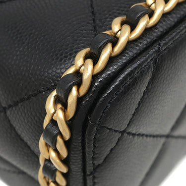 シャネル CHANEL マトラッセ チェーン バックパック AS4490 ブラック キャビアスキン リュック・デイパック ゴールド金具