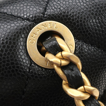 シャネル CHANEL マトラッセ チェーン バックパック AS4490 ブラック キャビアスキン リュック・デイパック ゴールド金具