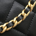 シャネル CHANEL マトラッセ チェーン バックパック AS4490 ブラック キャビアスキン リュック・デイパック ゴールド金具