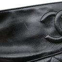 シャネル CHANEL アンヴォーグ ロープ トート ブラック レザー ショルダーバッグ ゴールド金具 黒 ココマーク チェーンバッグ
