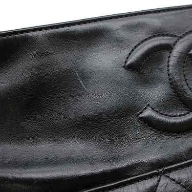 シャネル CHANEL アンヴォーグ ロープ トート ブラック レザー ショルダーバッグ ゴールド金具 黒 ココマーク チェーンバッグ