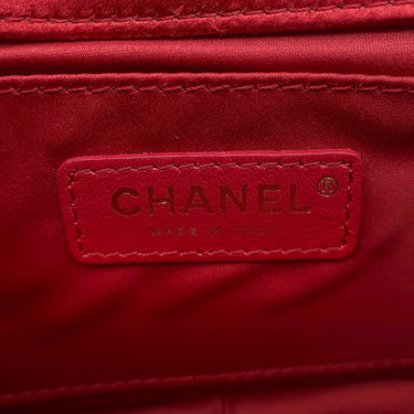 シャネル CHANEL マトラッセ チェーンショルダー レッド×ネイビー×ブラック ベロア ショルダーバッグ ゴールド金具 ベロア カメリア