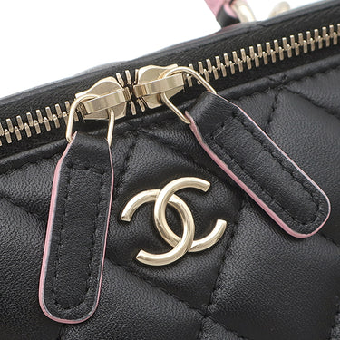 シャネル CHANEL スモール ヴァニティ ケース AP2199 ブラック ラムスキン 2WAYバッグ ゴールド金具 バニティ ショルダー 黒