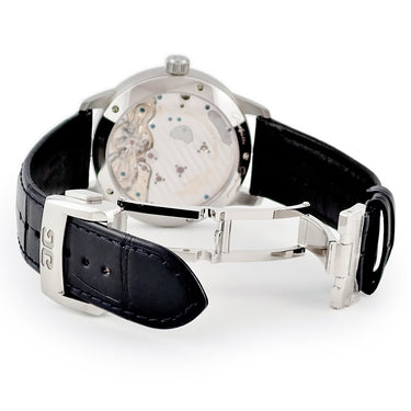 腕時計 グラスヒュッテ オリジナル GLASHUTTE ORIGINAL パノリザーブ 1-65-01-26-12-61 手巻き メンズ ブルー パノラマデイト オフセンター