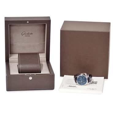 腕時計 グラスヒュッテ オリジナル GLASHUTTE ORIGINAL パノリザーブ 1-65-01-26-12-61 手巻き メンズ ブルー パノラマデイト オフセンター