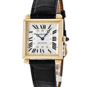 腕時計 カルティエ Cartier タンク オビュ LM W1516956 手巻き メンズ レディース K18YG無垢 スクエア ギョーシェ 青針 ローマン