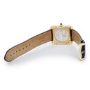 腕時計 カルティエ Cartier タンク オビュ LM W1516956 手巻き メンズ レディース K18YG無垢 スクエア ギョーシェ 青針 ローマン