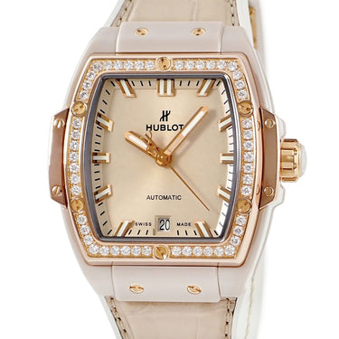 腕時計 ウブロ HUBLOT スピリット オブ ビッグバン ベージュセラミック 665.CZ.898B.LR.1204 自動巻き メンズ K18KG 純正ダイヤ