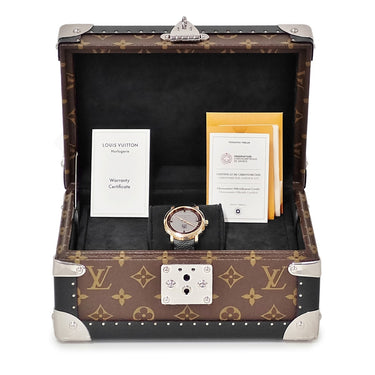 腕時計 ルイヴィトン LOUIS VUITTON エスカル オートマティック ガストン-ルイ・ヴィトン W3PG31 自動巻き メンズ K18PG無垢 グレー 限定