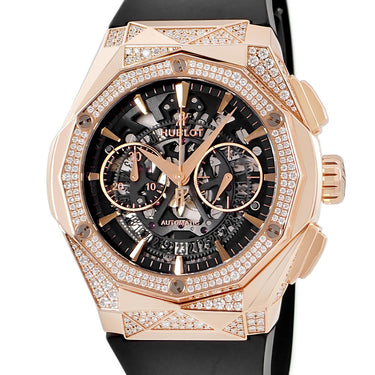 腕時計 ウブロ HUBLOT アエロフュージョン オーリンスキー キングゴールド パヴェ 525.OX.0180.RX.1804.ORL19 自動巻き メンズ