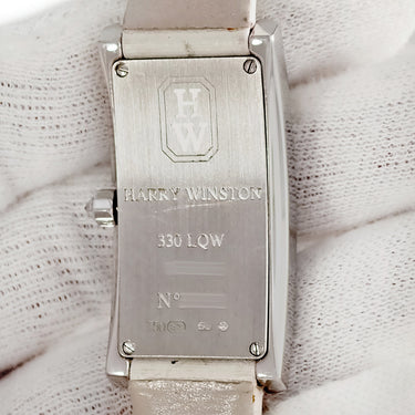 腕時計 ハリーウィンストン Harry Winston アヴェニュー C 330LQW クオーツ レディース K18WG無垢 純正バゲットダイヤ シェル
