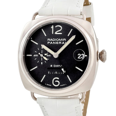 腕時計 パネライ PANERAI ラジオミール 8デイズ GMT PAM00200 H番 手巻き メンズ H番 K18WG無垢 ブラック パワーリザーブ デイト 限定