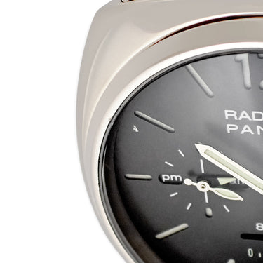 腕時計 パネライ PANERAI ラジオミール 8デイズ GMT PAM00200 H番 手巻き メンズ H番 K18WG無垢 ブラック パワーリザーブ デイト 限定