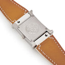 腕時計 エルメス HERMES Hウォッチ ドゥブルジュー PM HH1.234 クオーツ レディース 純正ダイヤ パヴェ ホワイト H型 スクエア
