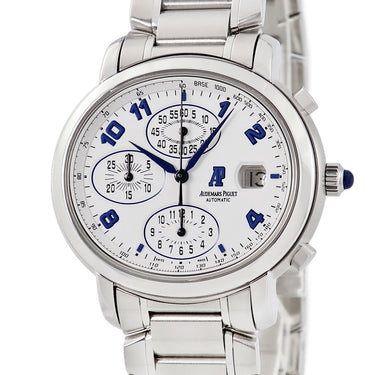 腕時計 オーデマピゲ AUDEMARS PIGUET ミレネリー クロノグラフ 25897ST.OO.1136ST.01 自動巻き メンズ ホワイト アラビア デイト オーバル