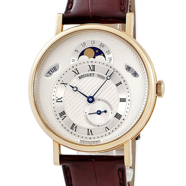 腕時計 ブレゲ BREGUET クラシック デイデイト ムーンフェイズ 7337BA/1E/9V6 自動巻き メンズ K18YG無垢 ブレゲ針 オフセンター
