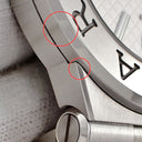 腕時計 ブルガリ BVLGARI ディアゴノ デイト DG40S 自動巻き メンズ シルバー ギョーシェ バー アラビア ステンレス 夜光