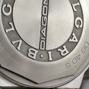 腕時計 ブルガリ BVLGARI ディアゴノ デイト DG40S 自動巻き メンズ シルバー ギョーシェ バー アラビア ステンレス 夜光