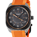 腕時計 エルメス HERMES H08 グラスファイバー SP1.746c W402992WW00 自動巻き メンズ べトン グレー オレンジ アラビア デイト