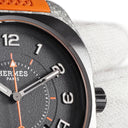 腕時計 エルメス HERMES H08 グラスファイバー SP1.746c W402992WW00 自動巻き メンズ べトン グレー オレンジ アラビア デイト