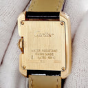 腕時計 カルティエ Cartier タンク アングレーズ SM WT100014 クオーツ レディース K18YG無垢 純正ダイヤ ローマン 青針 ギョーシェ