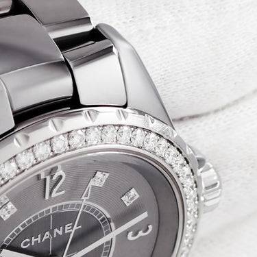 腕時計 シャネル CHANEL J12 クロマティック 38mm H2566 自動巻き メンズ 純正ダイヤ チタンセラミック グレー ラウンド