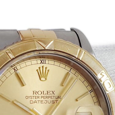 腕時計 ロレックス ROLEX デイトジャスト サンダーバード 16263 T番 自動巻き メンズ T番 K18YG×SS コンビ 回転ベゼル トリチウム
