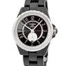 腕時計 シャネル CHANEL J12-365 H3840 自動巻き メンズ 純正ダイヤ ブラック ギョーシェ デイト アラビア スモールセコンド J12