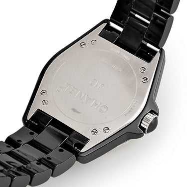 腕時計 シャネル CHANEL J12-365 H3840 自動巻き メンズ 純正ダイヤ ブラック ギョーシェ デイト アラビア スモールセコンド J12