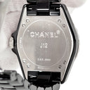 腕時計 シャネル CHANEL J12-365 H3840 自動巻き メンズ 純正ダイヤ ブラック ギョーシェ デイト アラビア スモールセコンド J12