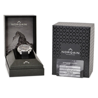 腕時計 ノルケイン NORQAIN インディペンデンス スケルトン クロノ 42mm NN3200SC/B323/322CHBR.20S 自動巻き メンズ 新品同様 黒