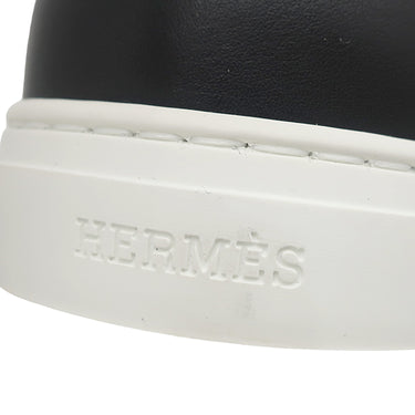 エルメス HERMES ゲット アップ H231028Z ベージュ×ホワイト キャンバス レザー #38 スニーカー 新品 未使用 Hロゴ ハイカット