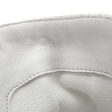 エルメス HERMES ゲット アップ H231028Z ベージュ×ホワイト キャンバス レザー #38 スニーカー 新品 未使用 Hロゴ ハイカット