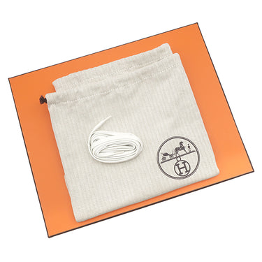 エルメス HERMES ゲット アップ H231028Z ベージュ×ホワイト キャンバス レザー #38 スニーカー 新品 未使用 Hロゴ ハイカット
