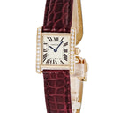 腕時計 カルティエ Cartier タンク フランセーズ SM WE104531 クオーツ レディース K18PG無垢 純正ダイヤ 青針 スクエア ローマン