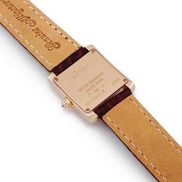 腕時計 カルティエ Cartier タンク フランセーズ SM WE104531 クオーツ レディース K18PG無垢 純正ダイヤ 青針 スクエア ローマン