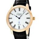 腕時計 グラスヒュッテ オリジナル GLASHUTTE ORIGINAL セネタ マイセン 100-10-01-01-04 自動巻き メンズ K18YG無垢 青針 白磁 ローマン
