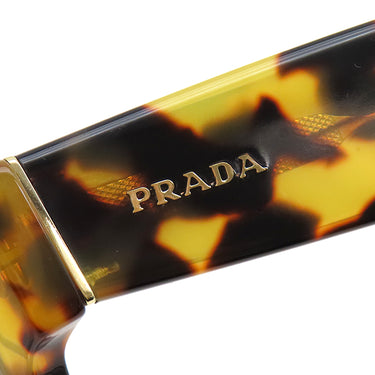 プラダ PRADA スクエア 51□18 SPR29R マーブル プラスチック サングラス ゴールド金具 デミ柄 グレーレンズ グラデーション