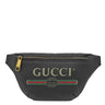 グッチ GUCCI グッチプリント スモール ベルトバッグ 527792 ブラック レザー ボディバッグ ゴールド金具 ウエストバッグ