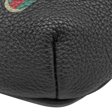 グッチ GUCCI グッチプリント スモール ベルトバッグ 527792 ブラック レザー ボディバッグ ゴールド金具 ウエストバッグ