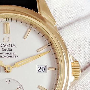 腕時計 オメガ OMEGA デ ヴィル コーアクシャル パワーリザーブ 4632.30.31 自動巻き メンズ K18YG無垢 デイト スモールセコンド