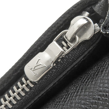 ルイヴィトン LOUIS VUITTON ポルトフォイユ ブラザ M32654 ブラック タイガ 長財布 シルバー金具 二つ折りイニシャル刻印有り