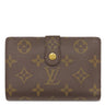 ルイヴィトン LOUIS VUITTON ポルト モネ ビエ ヴィエノワ M61663 モノグラム モノグラムキャンバス 二つ折り財布 ゴールド金具 茶 がま口