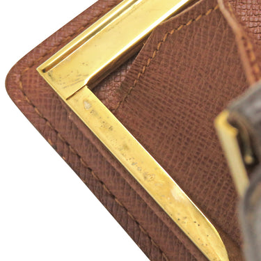 ルイヴィトン LOUIS VUITTON ポルト モネ ビエ ヴィエノワ M61663 モノグラム モノグラムキャンバス 二つ折り財布 ゴールド金具 茶 がま口