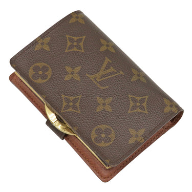 ルイヴィトン LOUIS VUITTON ポルト モネ ビエ ヴィエノワ M61663 モノグラム モノグラムキャンバス 二つ折り財布 ゴールド金具 茶 がま口