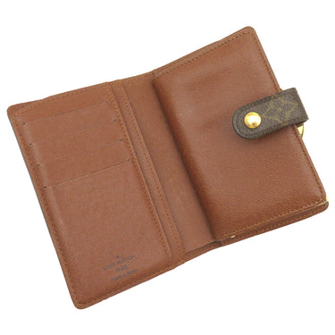 ルイヴィトン LOUIS VUITTON ポルト モネ ビエ ヴィエノワ M61663 モノグラム モノグラムキャンバス 二つ折り財布 ゴールド金具 茶 がま口