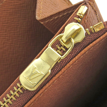 ルイヴィトン LOUIS VUITTON ポシェット ポルトモネ クレディ M61725 モノグラム モノグラムキャンバス 長財布 ゴールド金具 茶 フラップ式
